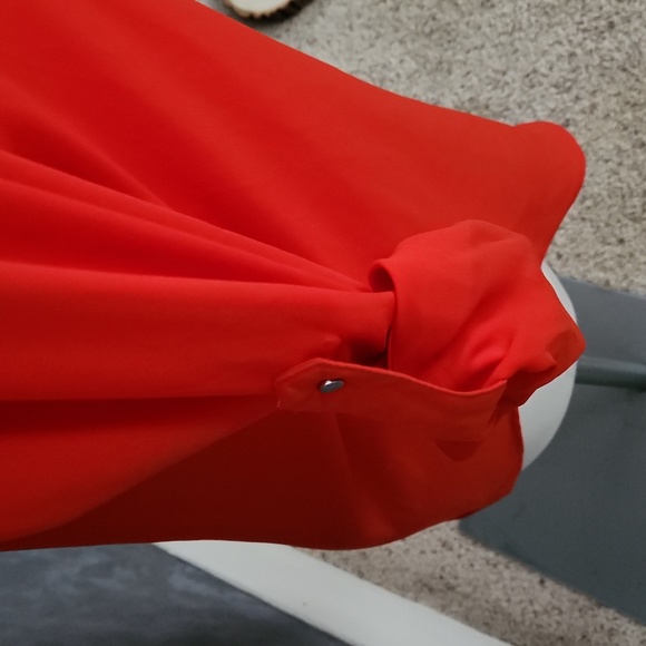 Mossimo Orange Button Down Womens Blouse Sz Small NEW - Picture 3 of 7